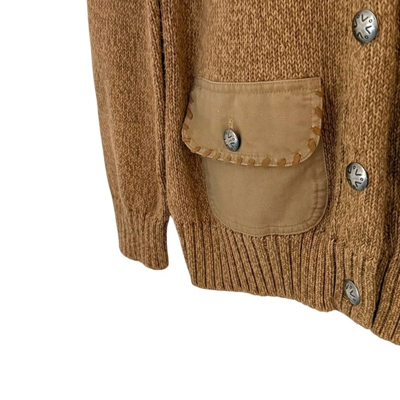 Ralph Lauren Brown Knit Button Front Cardigan Sweater Size L - Picture 4 of 8